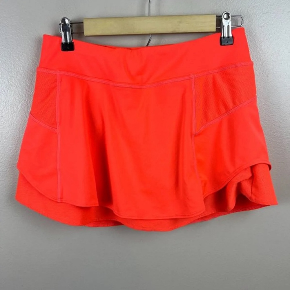 Athleta Bustle tennis golf active pocket skirt skirt neon orange
